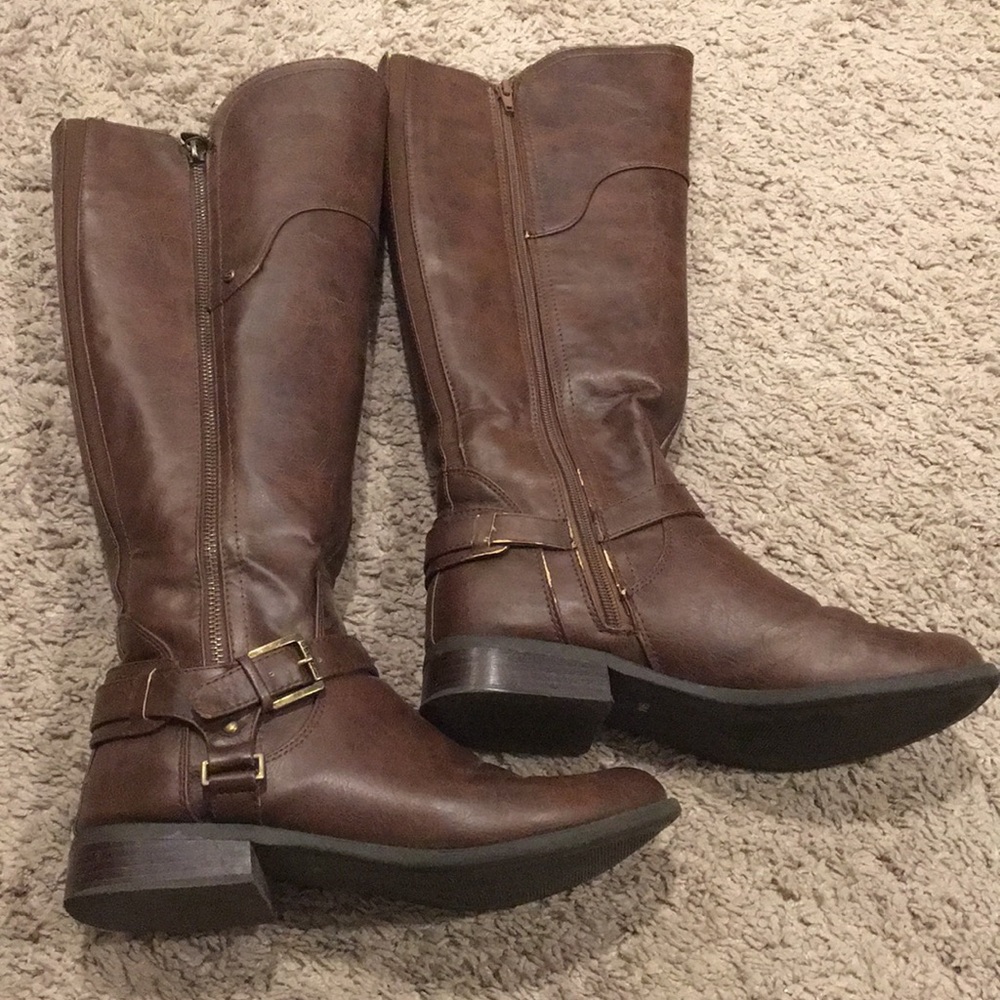G by Guess brown boots.